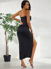 Side Spilt Camis Low Neck Body-shaping Robe